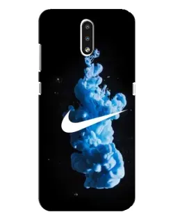 Чехол для Nokia 2.3 с картинкой «Nike и синий дым»