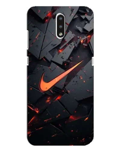 Чехол для Nokia 2.3 с картинкой «Nike — эффект разломов»