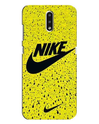 Чехол для Nokia 2.3 с картинкой «Желтый текстурный Nike»