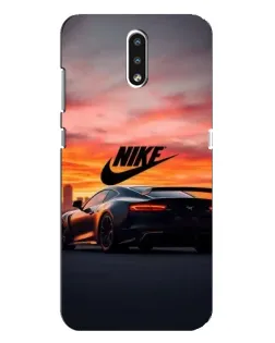 Чехол для Nokia 2.3 с картинкой «Nike и суперкар»