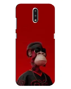 Чехол для Nokia 2.3 с картинкой «Bored Ape в красном»