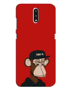 Чехол для Nokia 2.3 с картинкой «Bored Ape — красный фон»