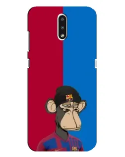 Чехол для Nokia 2.3 с картинкой «Bored Ape — фанат Барсы»