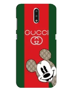 Чехол для Nokia 2.3 с картинкой «Gucci — полосы и Микки»