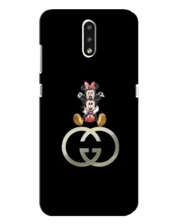 Чехол для Nokia 2.3 с картинкой «Минни Маус на лого»