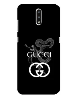 Чехол для Nokia 2.3 с картинкой «Gucci — серебряная змея»