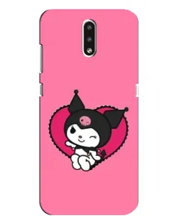 Чехол для Nokia 2.3 с картинкой «Kuromi — любовь в сердце»