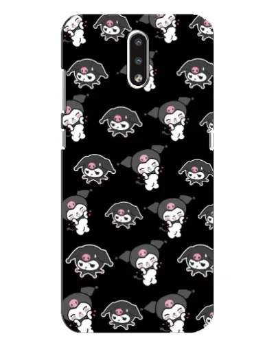Чехол для Nokia 2.3 с картинкой «Черный паттерн Kuromi»