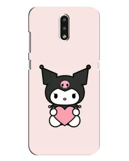 Чехол для Nokia 2.3 с картинкой «Kuromi и сердце»