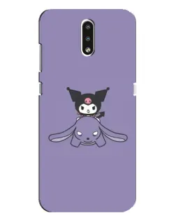 Чехол для Nokia 2.3 с картинкой «Kuromi на лиловом фоне»