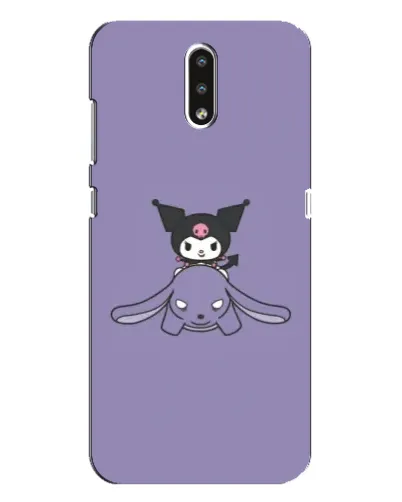 Чехол для Nokia 2.3 с картинкой «Kuromi на лиловом фоне»