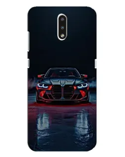 Чехол для Nokia 2.3 с картинкой «BMW на мокрой дороге»