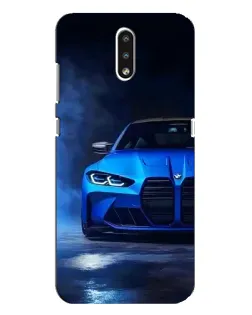 Чехол для Nokia 2.3 с картинкой «Голубая BMW M4»