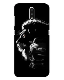 Чехол для Nokia 2.3 с картинкой «BMW и лев»