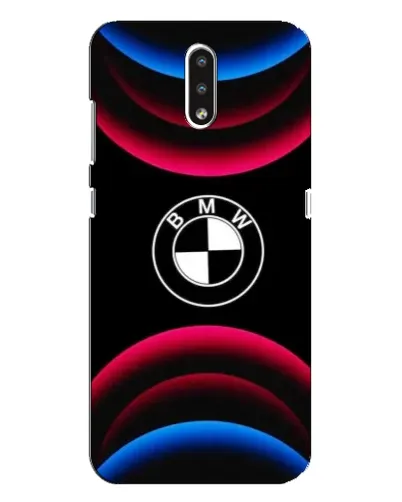 Чехол для Nokia 2.3 с картинкой «Логотип BMW и неоновые дуги»
