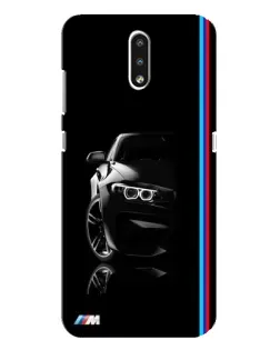 Чехол для Nokia 2.3 с картинкой «Силуэт BMW в темноте»