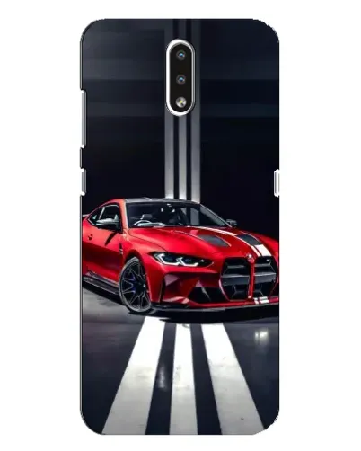 Чехол для Nokia 2.3 с картинкой «Красная BMW на дороге»