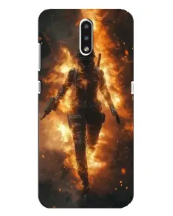 Чехол для Nokia 2.3 с картинкой «BMW — скорость в дожде»
