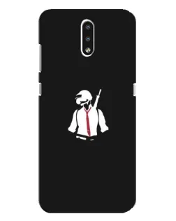 Чехол для Nokia 2.3 с картинкой «PUBG — силуэт воина»