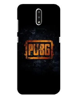 Чехол для Nokia 2.3 с картинкой «PUBG — золотой логотип»