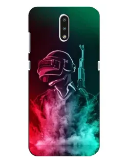 Чехол для Nokia 2.3 с картинкой «PUBG — огненный воин»