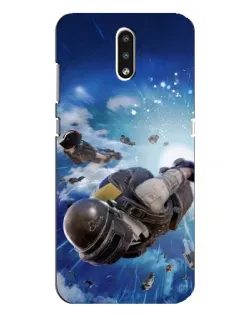 Чехол для Nokia 2.3 с картинкой «Десант PUBG — прыжок»