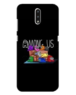 Чехол для Nokia 2.3 с картинкой «Логотип Among Us»