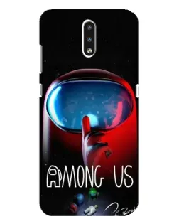Чехол для Nokia 2.3 с картинкой «Красный импостер — макро»