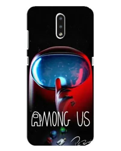 Чехол для Nokia 2.3 с картинкой «Красный импостер — макро»