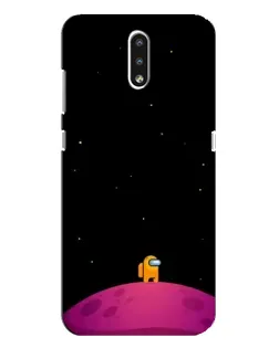 Чехол для Nokia 2.3 с картинкой «Одинокий герой на планете»