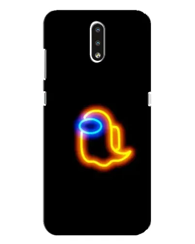 Чехол для Nokia 2.3 с картинкой «Among Us неоновое сияние»