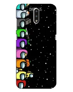 Чехол для Nokia 2.3 с картинкой «Команда Among Us»