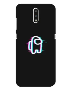 Чехол для Nokia 2.3 с картинкой «Among Us неон»