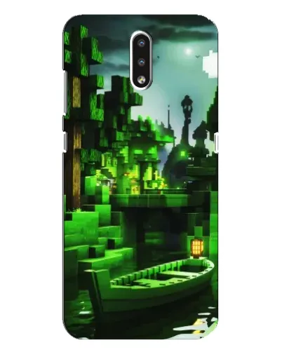 Чехол для Nokia 2.3 с картинкой «Minecraft лесной пейзаж»