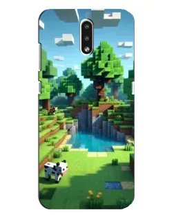 Чехол для Nokia 2.3 с картинкой «Minecraft летний день»