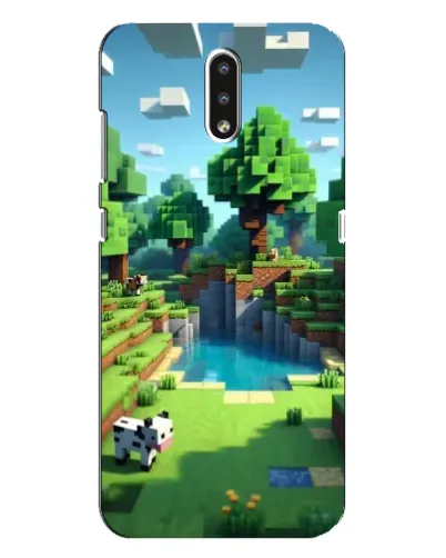 Чехол для Nokia 2.3 с картинкой «Minecraft летний день»