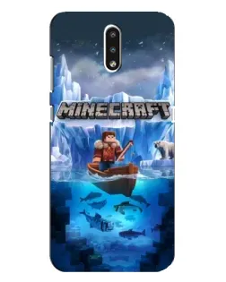 Чехол для Nokia 2.3 с картинкой «Minecraft ледяной мир»