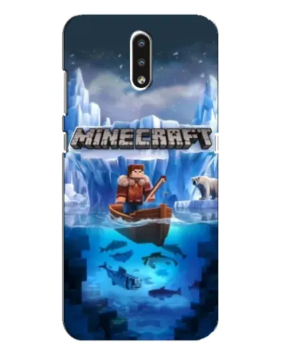 Чехол для Nokia 2.3 с картинкой «Minecraft ледяной мир»