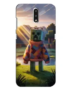 Чехол для Nokia 2.3 с картинкой «Крипер в свитере»