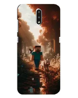 Чехол для Nokia 2.3 с картинкой «Стив в лесу»