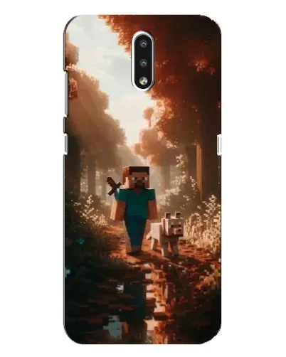 Чехол для Nokia 2.3 с картинкой «Стив в лесу»
