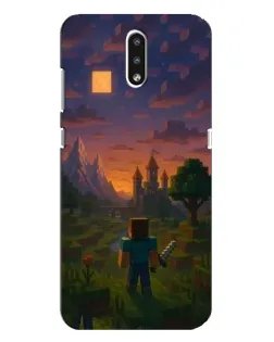 Чехол для Nokia 2.3 с картинкой «Стив у башни»