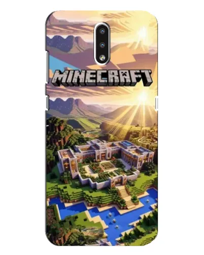 Чехол для Nokia 2.3 с картинкой «Minecraft панорама»