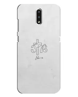 Чохол для Nokia 2.3 з картинкою «Івана 3:16 Хрест»
