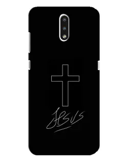 Чохол для Nokia 2.3 з картинкою «Графічний хрест Jesus»