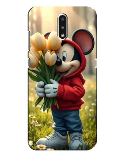 Чохол для Nokia 2.3 з картинкою «Міккі з тюльпанами»
