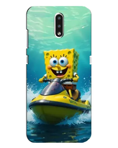 Чохол для Nokia 2.3 з картинкою «Спанч Боб на гідроциклі»