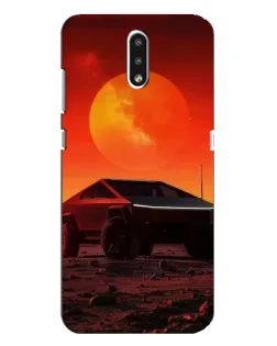 Чехол для Nokia 2.3 с картинкой «Cybertruck на Марсе»