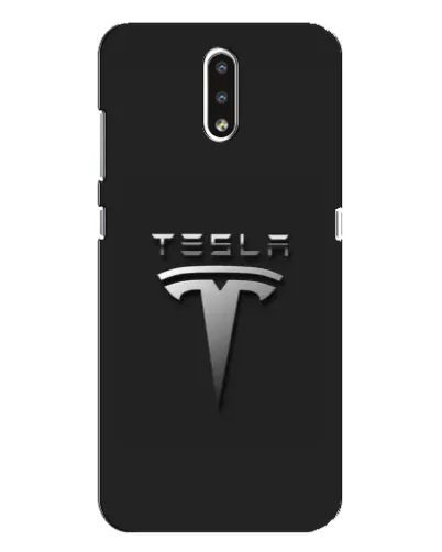 Чехол для Nokia 2.3 с картинкой «Стальной логотип Tesla»