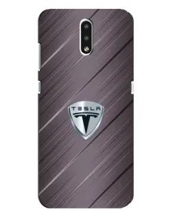 Чехол для Nokia 2.3 с картинкой «Металлическая текстура Tesla»